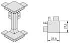 Code 251894 - Angle pour profil passe main pour tiroir