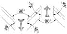 Code 252104 - Angle intérieur et extérieur 45°