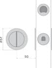Code 252895 - Serrure ronde pour portes coulissantes