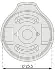 Code 253158 - Support tube de penderie - fixation invisible
