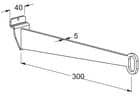 Code 254040 - Support droit tube 30 x 15 mm