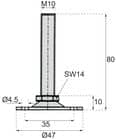 Code 254268 - Vis de réglage