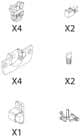 Code 254320 - Hawa Clipo 16 garniture 2 portes bois