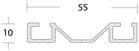 Code 254754 - Rail bas 55