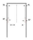 Code 255289 - Entretoise pour penderie double 3T