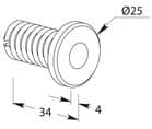 Code 255766 - Douille aluminium fixation en façade