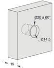 Code 255766 - Douille aluminium fixation en façade