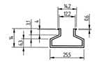 Code 255793 - Profil trapèze aluminium