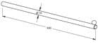 Code 255808 - Bras de penderie droit inox