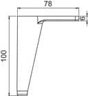 Code 255933 - Pied de meuble 220