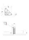 Code 256465 - Embase triangulaire ABS pour pied seul