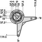 Code 256612 - Pied de table - 820 mm diamètre 80
