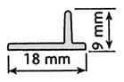 Code 256676 - Rail ROLL 25/45/52 pour porte coulissante
