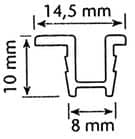 Code 256711 - Rail ROLL 22/42 pour porte coulissante