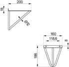 Code 257200 - Support tablette WIRE