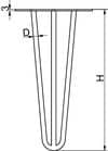 Code 257298 - Pied de table - 710 mm