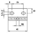Code 257327 - Équerre pour montage latéral - 400 / 80 et 500 / 80