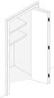 Code 257348 - Ferrure Hawa Multifold 30 W 2 vantaux + rail de roulement