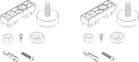 Code 257627 - Kit fixation sol et plafond