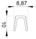 Code 257705 - Hawa Clipo 15/16 rail de guidage bas