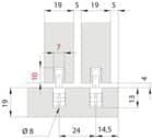 Code 257705 - Hawa Clipo 15/16 rail de guidage bas