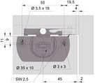 Code 257712 - Hawa Clipo 15 garniture 2 portes bois