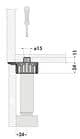 Code 257922 - Embase avec rebord ABS pour pied seul