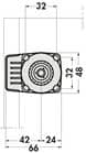 Code 257922 - Embase avec rebord ABS pour pied seul