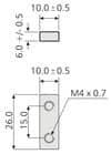 Code 258912 - Butée pour rail DA0115RC