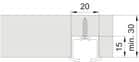 Code 259101 - Hawa Clipo 26/36 rail de roulement haut simple
