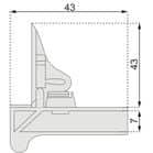 Code 271343 - Pour porte en verre à plat