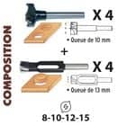 Code 375172 - Coffret 8 mèches acier à façonner et à bouchonner