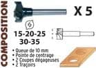 Code 375662 - Coffret bois 5 mèches à façonner carbure