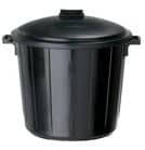 Code 401117 - Poubelle plastique avec couvercle 80 L