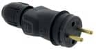 Code 452011 - Fiche mâle caoutchouc connexion automatique 2P+T