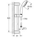 Code 452844 - Ensemble de douche New Tempesta 100
