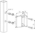 Code 929425 - Kit complet fermeture portillon piscine serrure + gâche + charnière