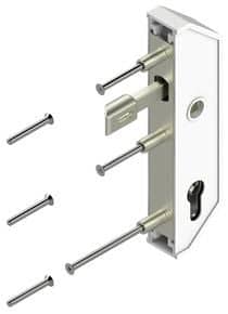 Serrure de portail métal ou PVC en retrait Pour cadre de 40 x 40 mm