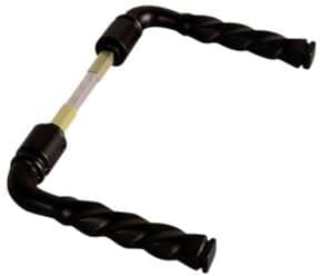 Béquille double aluminium torsadée