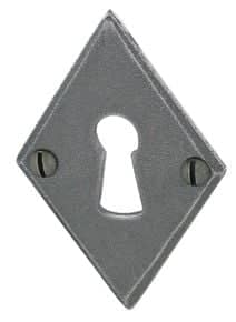 Rosace losange lisse fer Fer shérardisé gris patiné