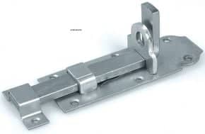 Verrou de box porte-cadenas pêne plat