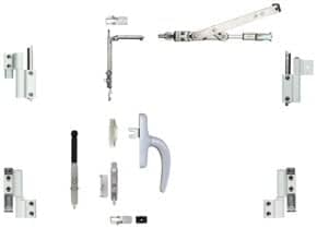 Ferrage Galicube NEFER 2 vantaux - compas moyen