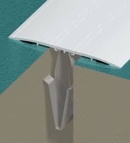 Clipet double pour couvre joints à bords en biseau