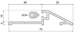 Profil seuil aluminium 4113