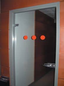 Adhésif rond rouge