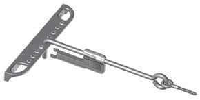 Crochet crémaillère et bloqueur aluminium
