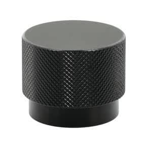 Bouton Graf BIG aluminium anodisé Noir mat brossé