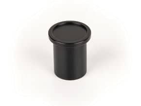 Bouton Round aluminium Noir mat brossé