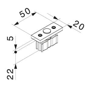 Platine de guidage auto-serrant Pour HAWA Junior Symmetric, Télescopic, 120, 160 et 250 bois