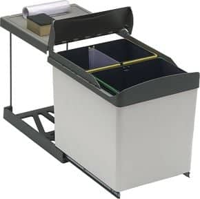 Poubelle coulissante 42 L Pour meuble de 400 et 450 mm